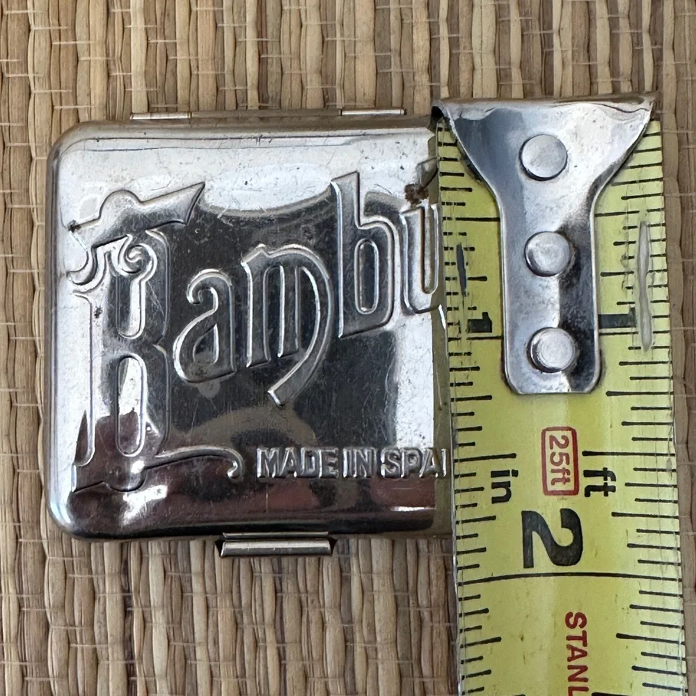 Bambu Alcoy Rolling Papers Case Made In Spain Aluminum Vintage